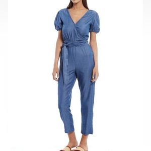 NEW! Chelsea & Violet Cropped Chambray Jumpsuit